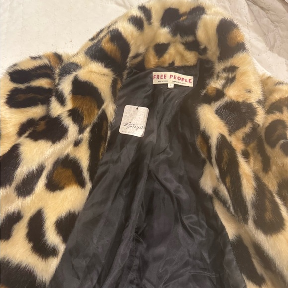 Free People Leopard Print Teddy Jacket - Picture 5 of 6